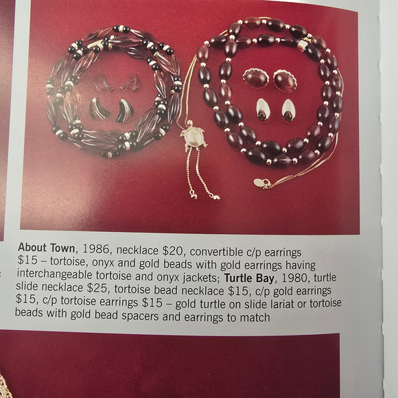 Avon 1980 Turtle Bay Necklace Faux Tortoise Brown Plastic Beaded - Picture 2 of 7